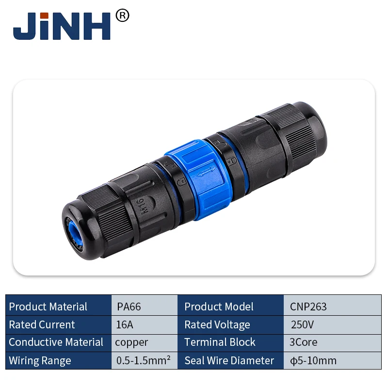 

5Pcs Waterproof Connector 16A IP68 3P Male Female Connectors 6-11mm 250-450V High Current Docking Soldering/Screw Lock Wire Plug