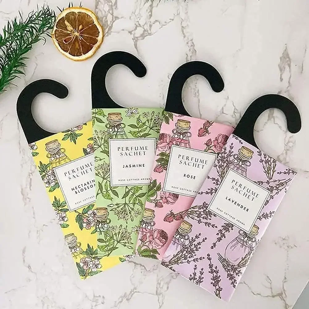 10Packs Nature Floral Fragrance Hanging Closet Deodorizer Air Freshener Long Lasting Scented Sachets Smell Goods Aromatherapy