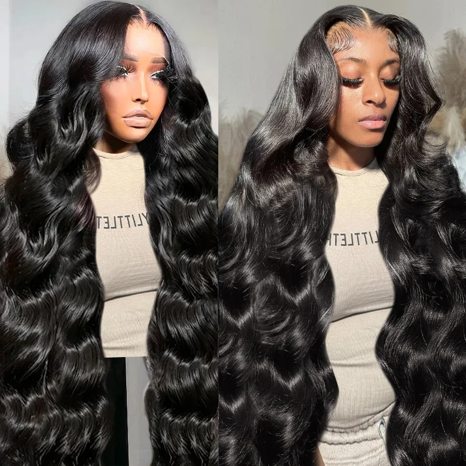 250 Density Body Wave Lace Front Wig Human Hair Brazilian 30Inch 13x6 13x4 HD Transparent Water Wave Lace Frontal Wigs For Women