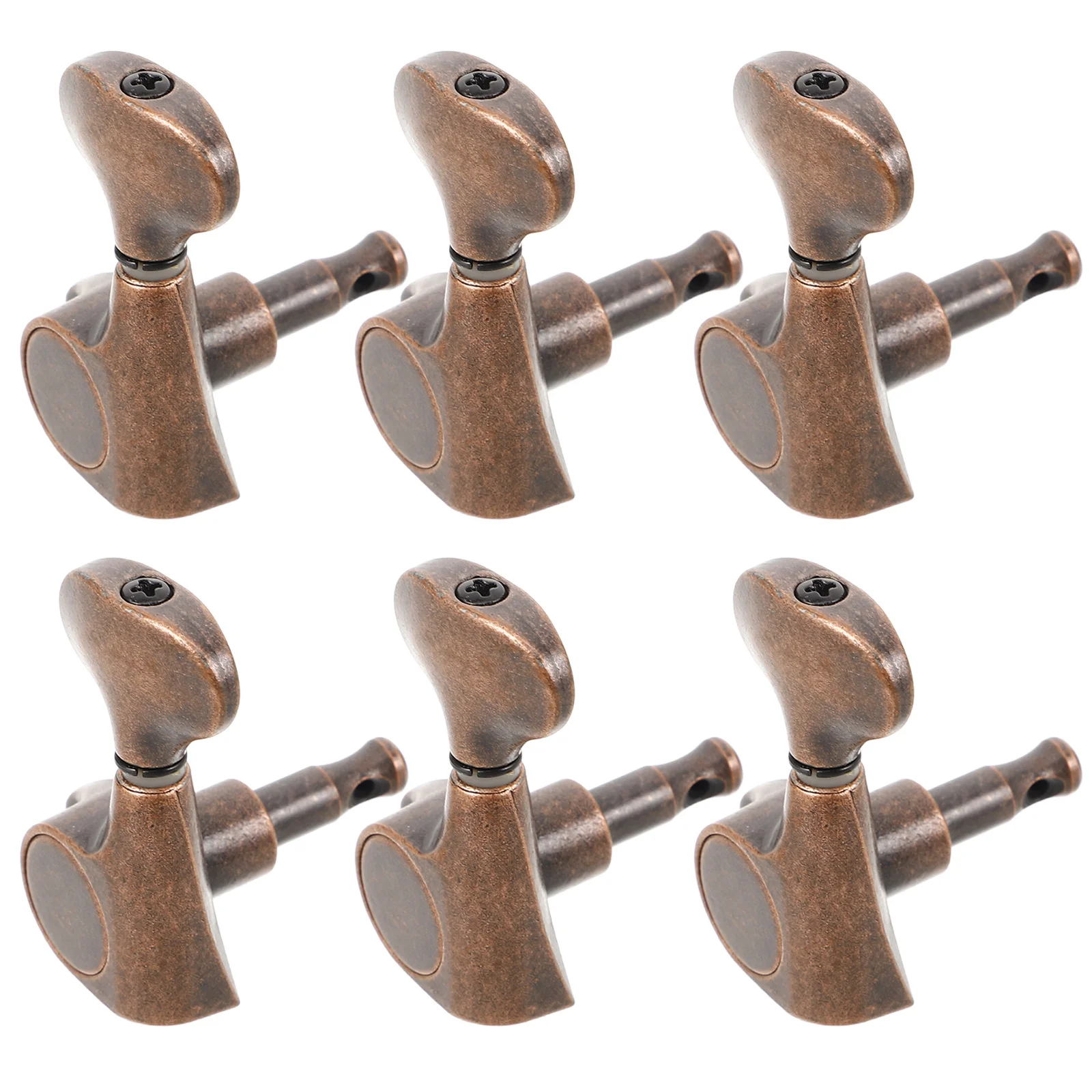 

6pcs Acoustic Pegs Locking Guitar Tuners Heads Bronze String Tuning Keys Electric Bass Buttons Guitar String