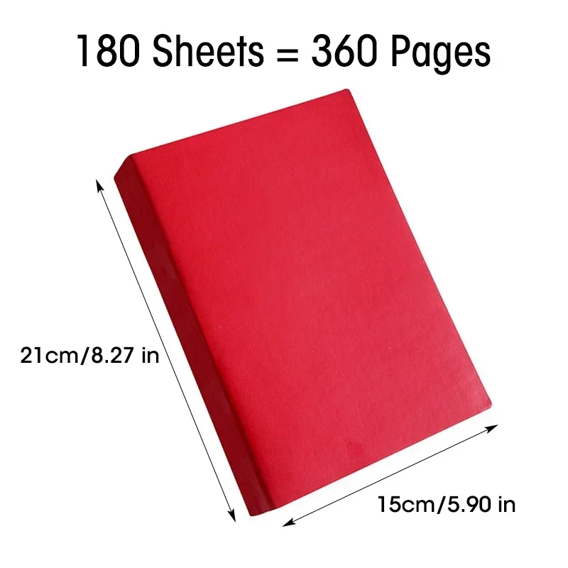 Sheets/book Line Large Leather Notebook Blank Horizontal Diary Thick Soft 180 Stationery Thickened