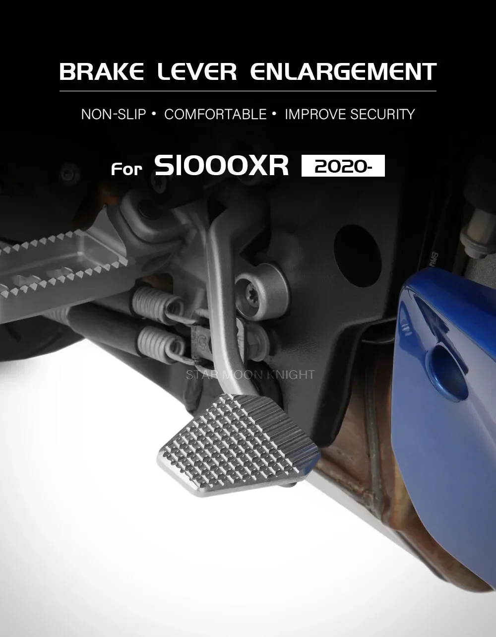 

CNC Rear Foot Brake Lever Pedal Pad Enlarge Extender FOR BMW S1000XR 2020- 2024