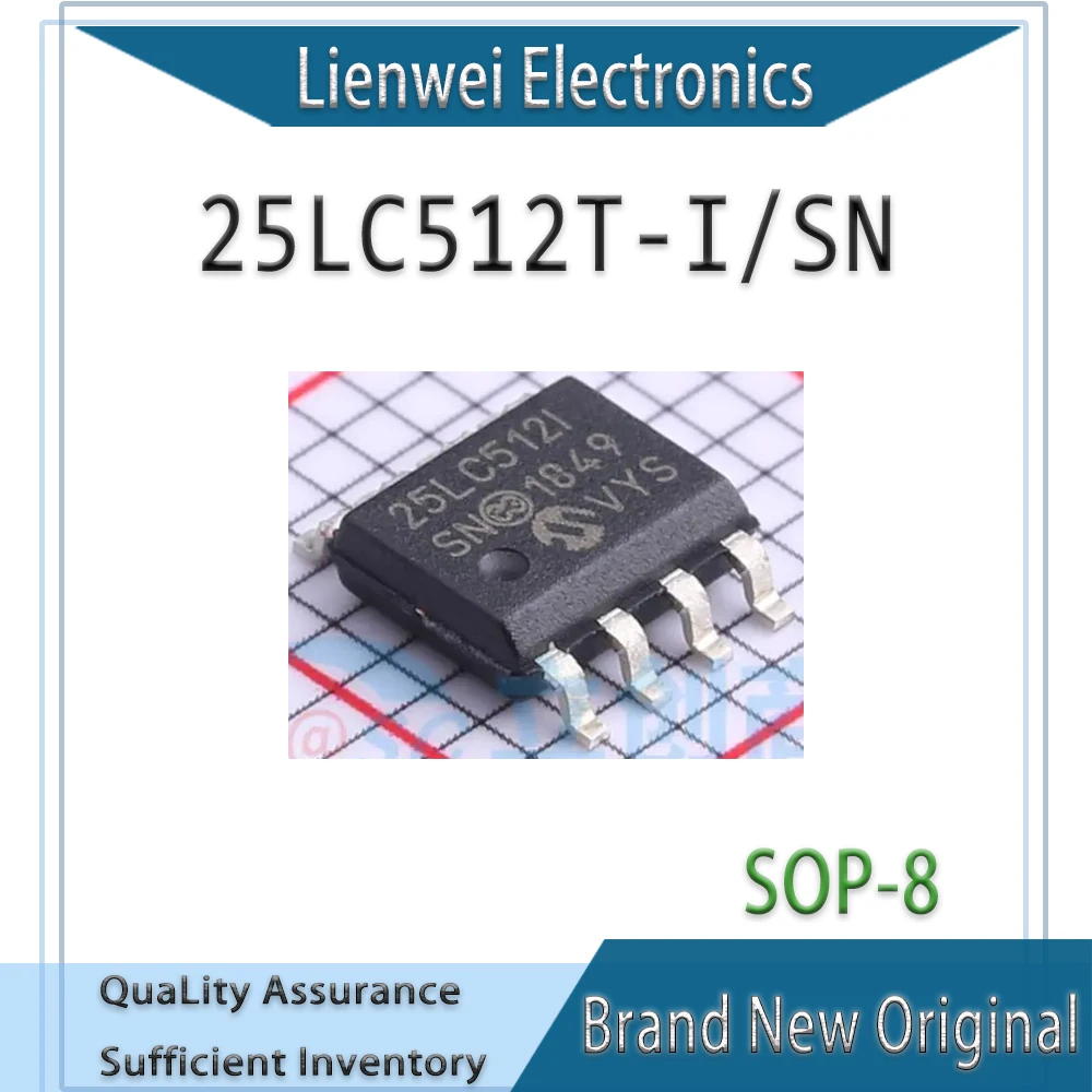

100% New Original 25LC512I 25LC512T-I/SN IC Chipset SOP-8