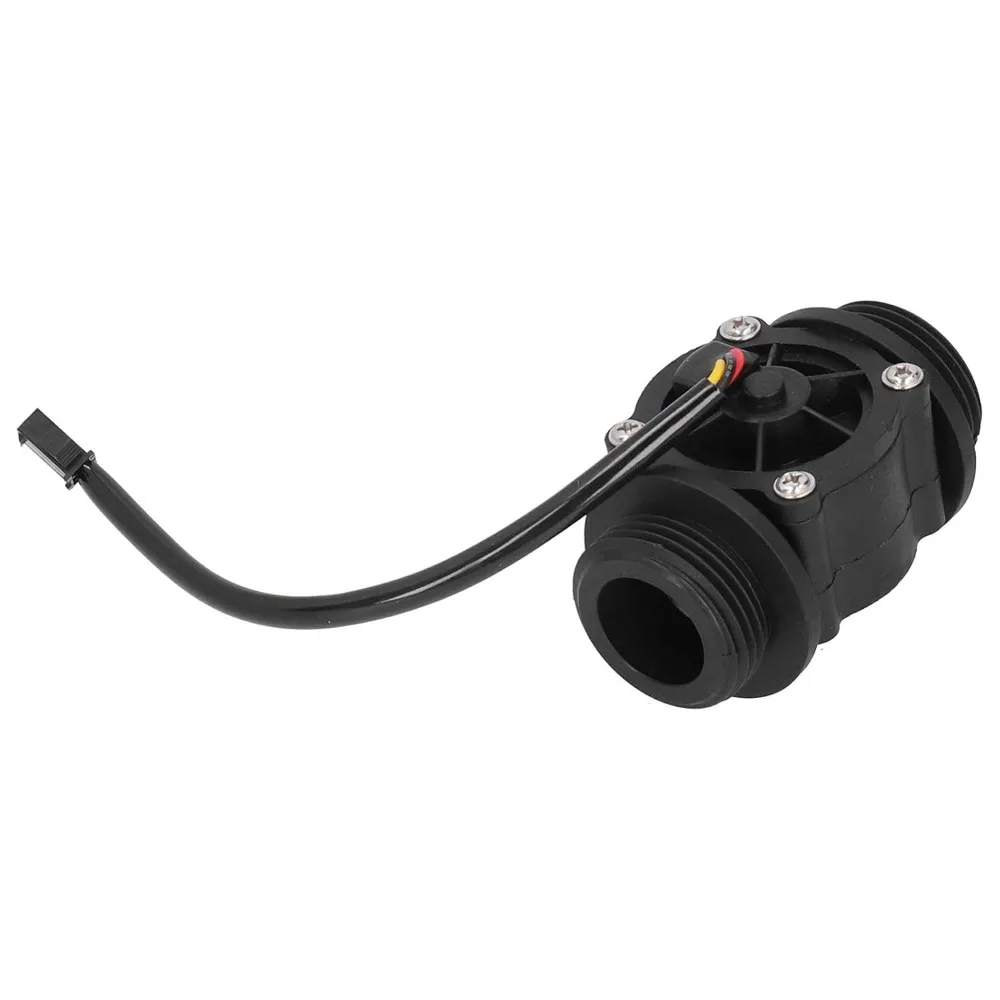 High Efficiency Plastic Water Flow Sensor Black Durable Water Flow Counter Flow Measuring Device Water Vending Machine