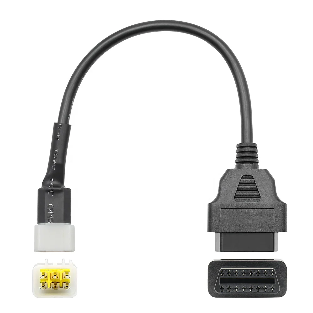 Wholesale 6 Pin to OBD2 16 Pin Adapter for DELPH Motorcycle 6 Pin Adapter Cable for DELPH MOTOR