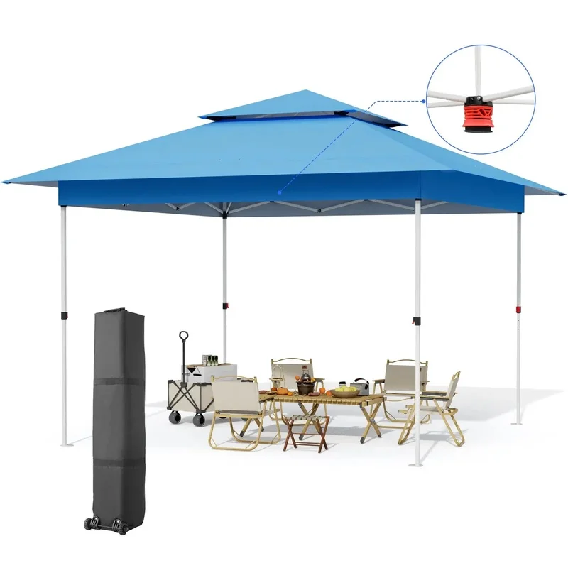 

Waterproof Pop-up Gazebo Folding Pavilion Sun Protection for Patio - 3.6x3.6m Garden Party Tent