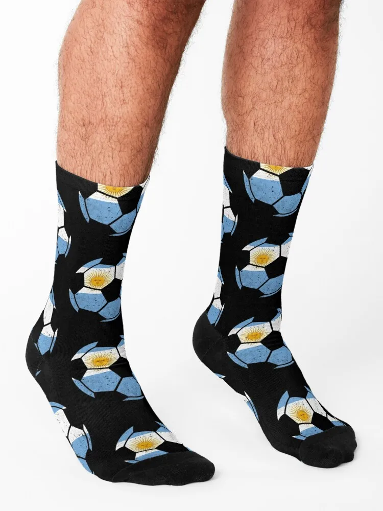 Argentina Soccer Ball Flag Jersey Argentines Football Fan Socks floor custom Stockings Socks Male Women's