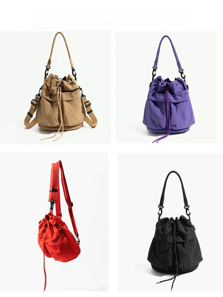 

Clouds of e Canvas Nylon Buet Bag oulder Double Bag Lightweight Spring Summer Casual Simple Sle Women's Travel Bag