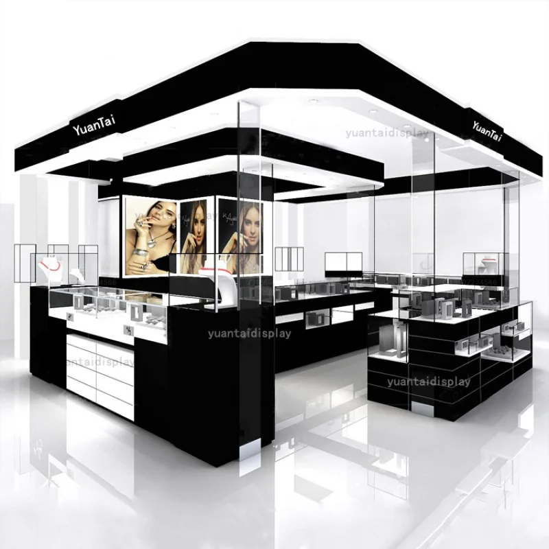 Custom. Shopping Mall Jewelry Kiosk Interior Design Showcase Jewellery Shop Display Cabinet Furniture