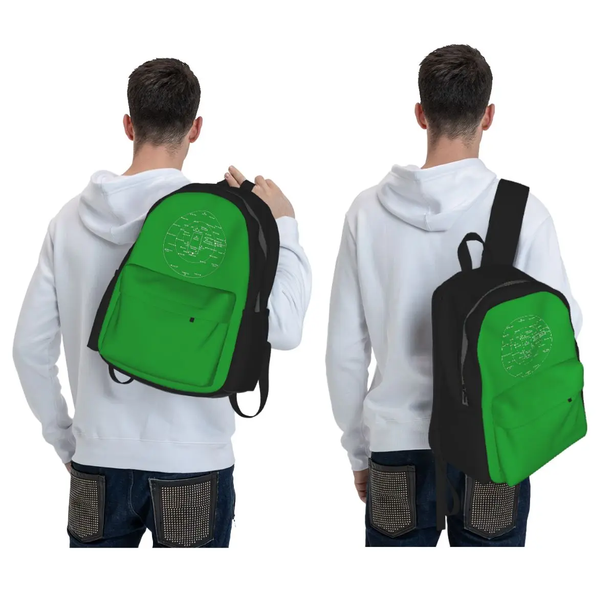 Cricket Pitch Positions- Fielding Positions Diagram Backpack Daypack Boys Girls BookBag School Bag Shoulder Bags for Men Women