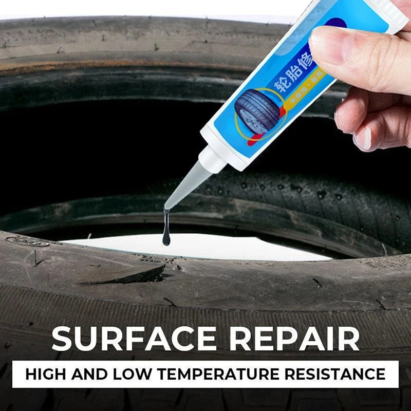 

1/2Pcs Black Liquid Tire Repair Glue Strong Rubber Wear-Resistant Non-Corrosive Instant Bond Adhesive for Leather