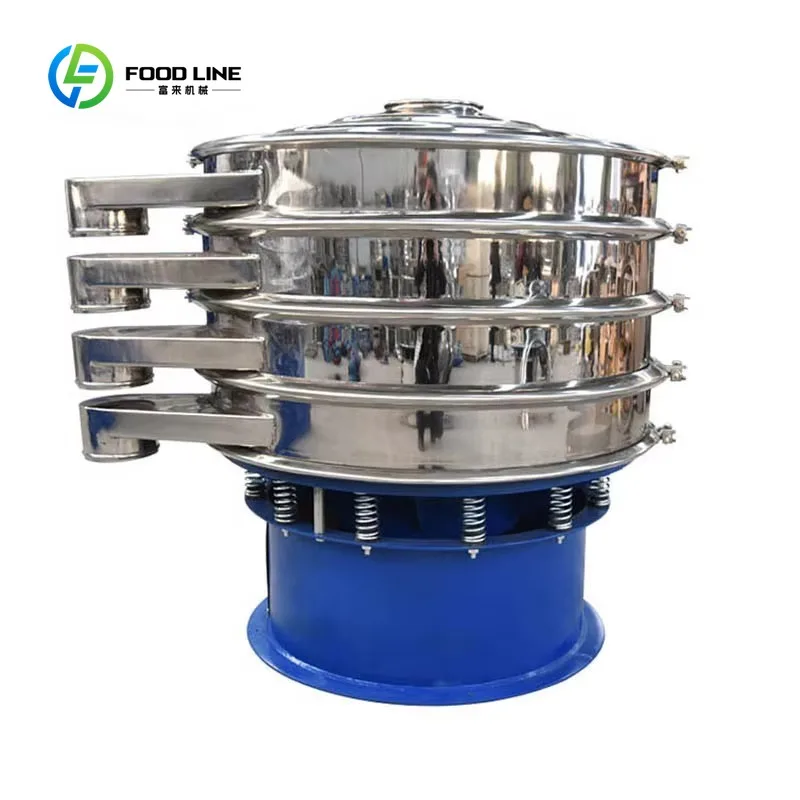 Customized Stainless Steel 304/316L Motor 4 Deck Circular Vibrating Screen Sieve Machine 2-800 Mesh Chemical Pulp Screening