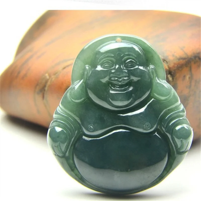 

Wholesale Glutinous Rice Jade Smiling Buddha Jade Pendant Myanmar Jade Pendant Pendant