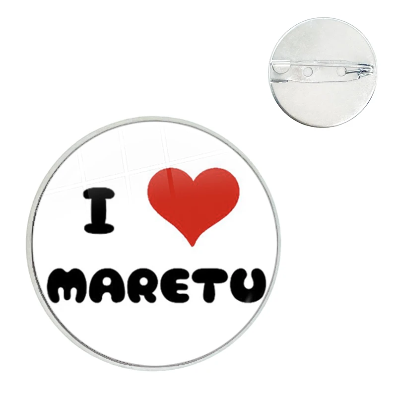 الإبداعية أنا أحب Maretu القلب زجاج قبة دبابيس قميص التلبيب حقيبة الملابس قبعة شارة الكرتون دبابيس هدية #4