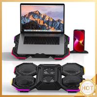 Laptop Cooler Cooling Pad 2 USB Ports Laptop Cooler with 6 Quiet Fans External Cooler Height Adjustable for Up To 21 Inch Laptop