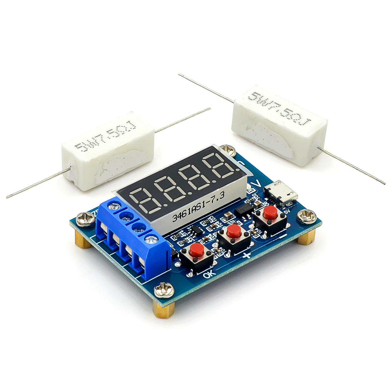 ZB2L3 Battery Tester LED Digital Display 18650 Lithium Battery Power Supply Test Resistance Lead-acid Capacity Discharge Meter