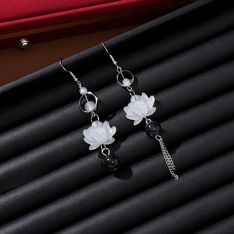

SHXIHypoallergenic 925 Silver Boho Earrings | Zen Lotus Beaded Tassel | Asymmetric Dangle Drop 2025