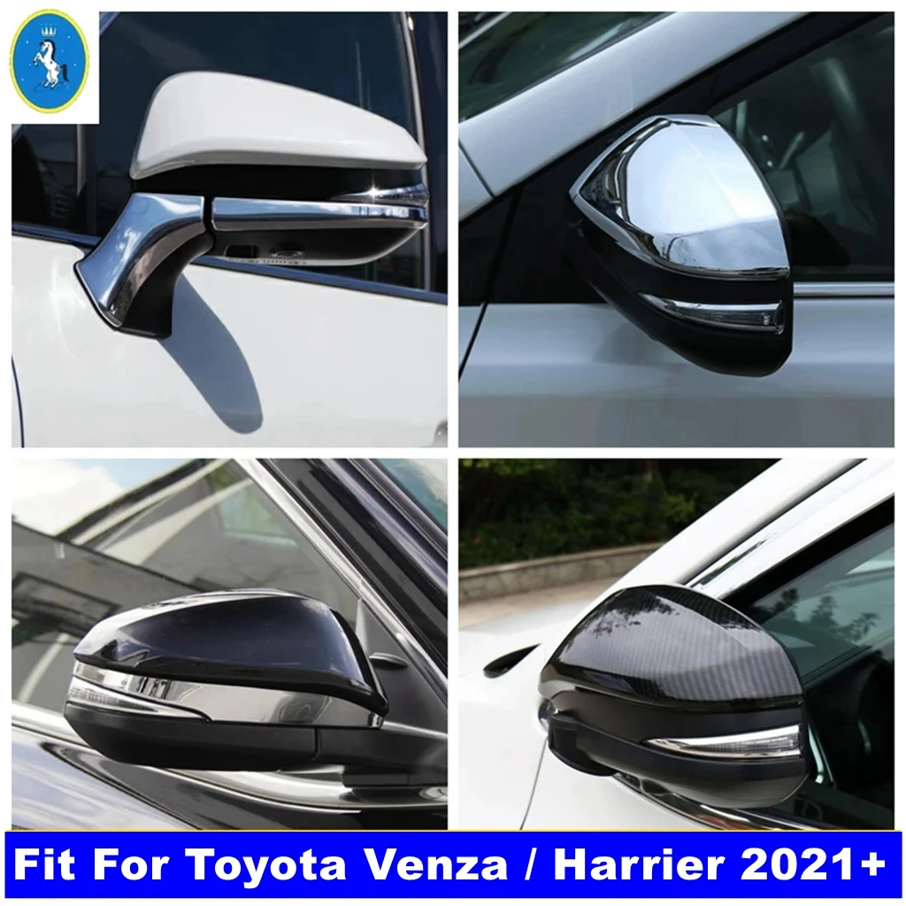 

Carbon Fiber Door Rearview Mirror Protector Shell Housing Cap Rubbing Strip Cover Trim For Toyota Venza / Harrier 2021 - 2024