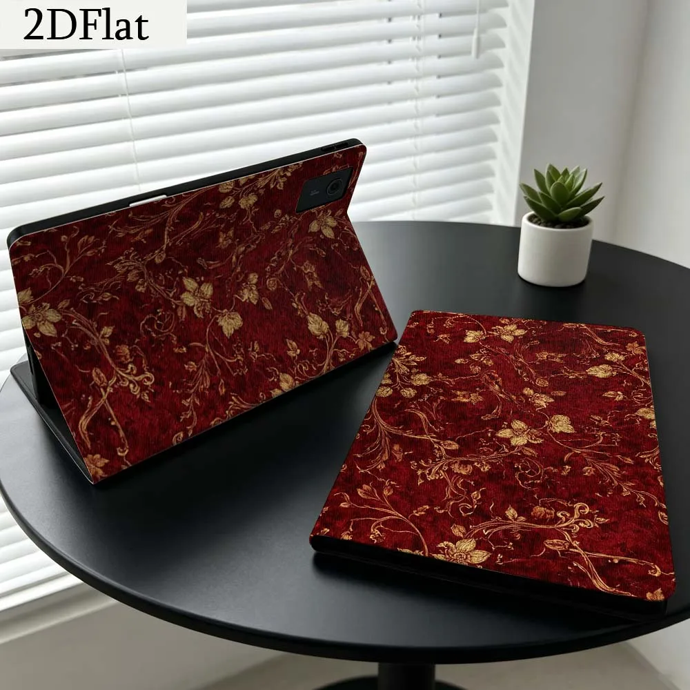 Vintage Brown Floral For Lenovo Xiaoxin Pad Pro Tab K11 K10 Y900 3rd Y700 P11 P12 11.5 12.7 8.8 Inch Tablet Case Gift