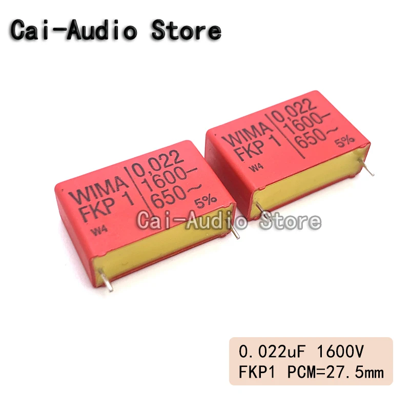 2PCS/5PCS/10PCS/Lot Germany WIMA FKP1 1600V 0.022UF 1600V223 22NF Film Capacitor 1600v0.022UF 223 Pitch 27.5mm FKP1T022206B00