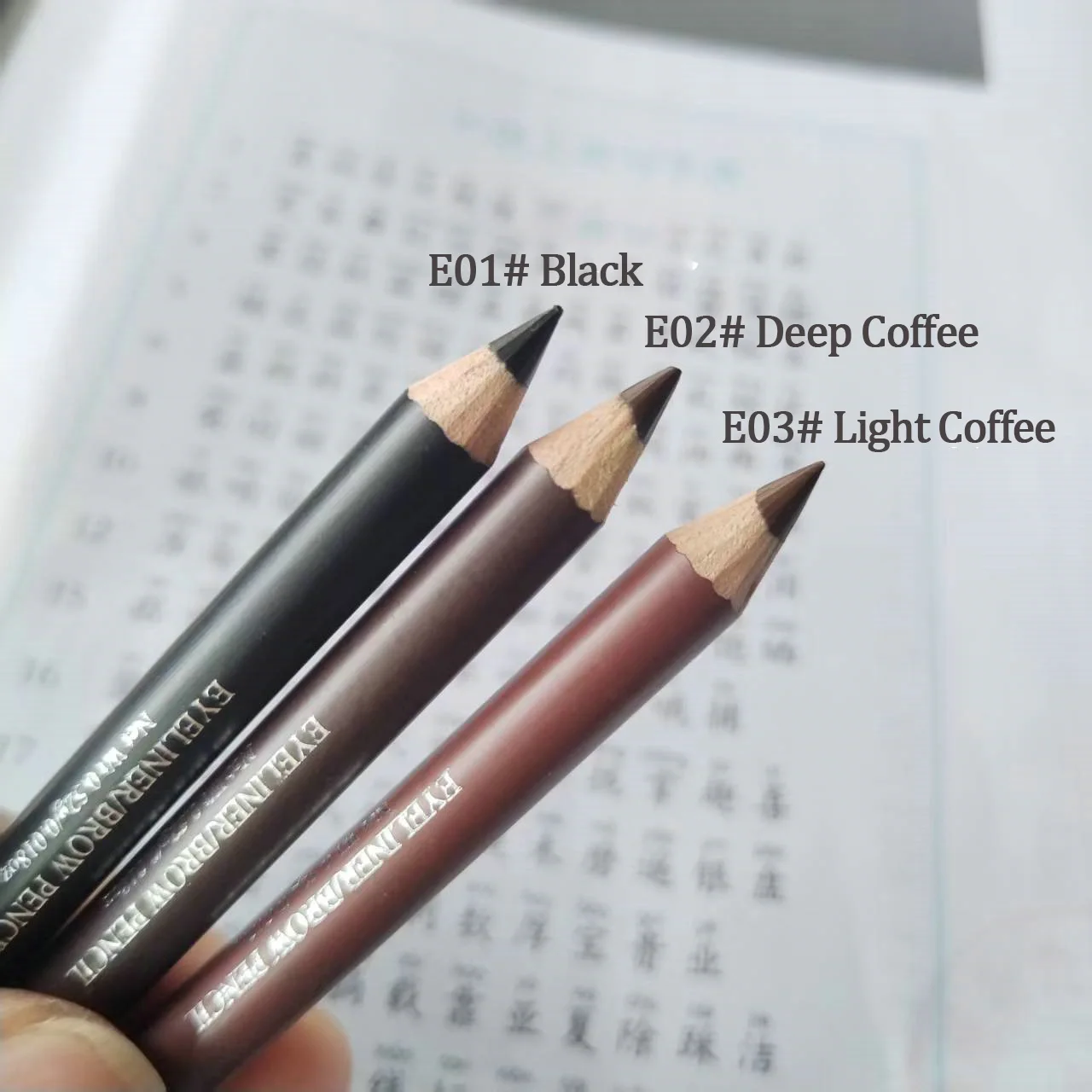 Waterproof Matte Brown Eyebrow Eyeliner Pencil Wooden Hard Core Long Lasting Makeup Durable Eye Brow Pencil Tint Cosmetics view 4