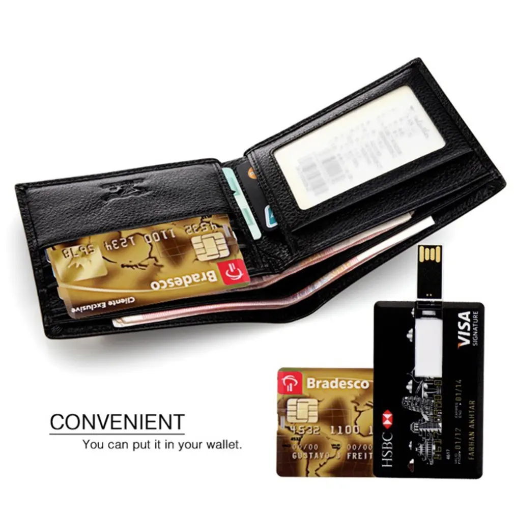 2024 New 32GB Pen Drive Flash Compact Credit Card USB Drive 2.0 Memory Stick Large Capacity Memory Cards Pendrive Fast delivery