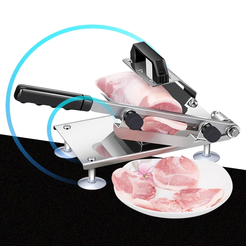 Household Small meat slicer Mutton roll slicer stainless steel Manual Frozen cut beef roll machine Fruit and vegetable Slicer