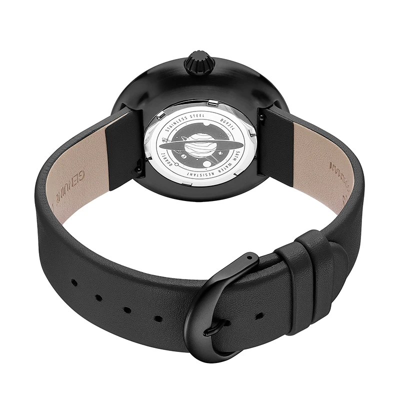 ثلاثية الأبعاد مضيئة الهاتفي اليابانية دانيال جورمان ساعة كوارتز تصميم حزام من الجلد الطبيعي تنقش الهاتفي Dessy 2026 ساعة اليد #6