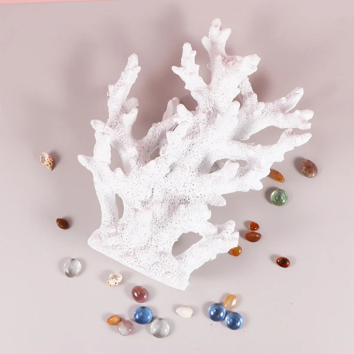 

Fish Tank Artificial Coral Landscape White Resin Aquarium Decoration Lifelike Natural Coral Ornament Safe for Aquariums