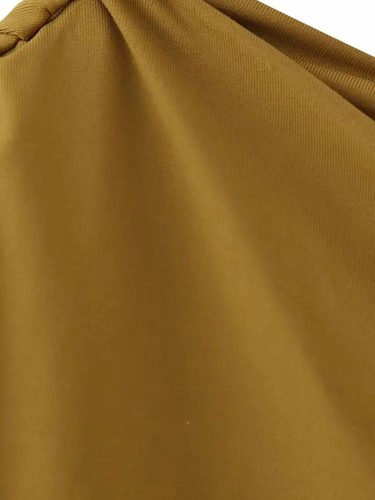 NLZG Asimmetrico Corto Top Donna Off Spalla Crop Top Donna 2025 Estate Nuovo Top Femminile Streetwear Casual T-shirt Top