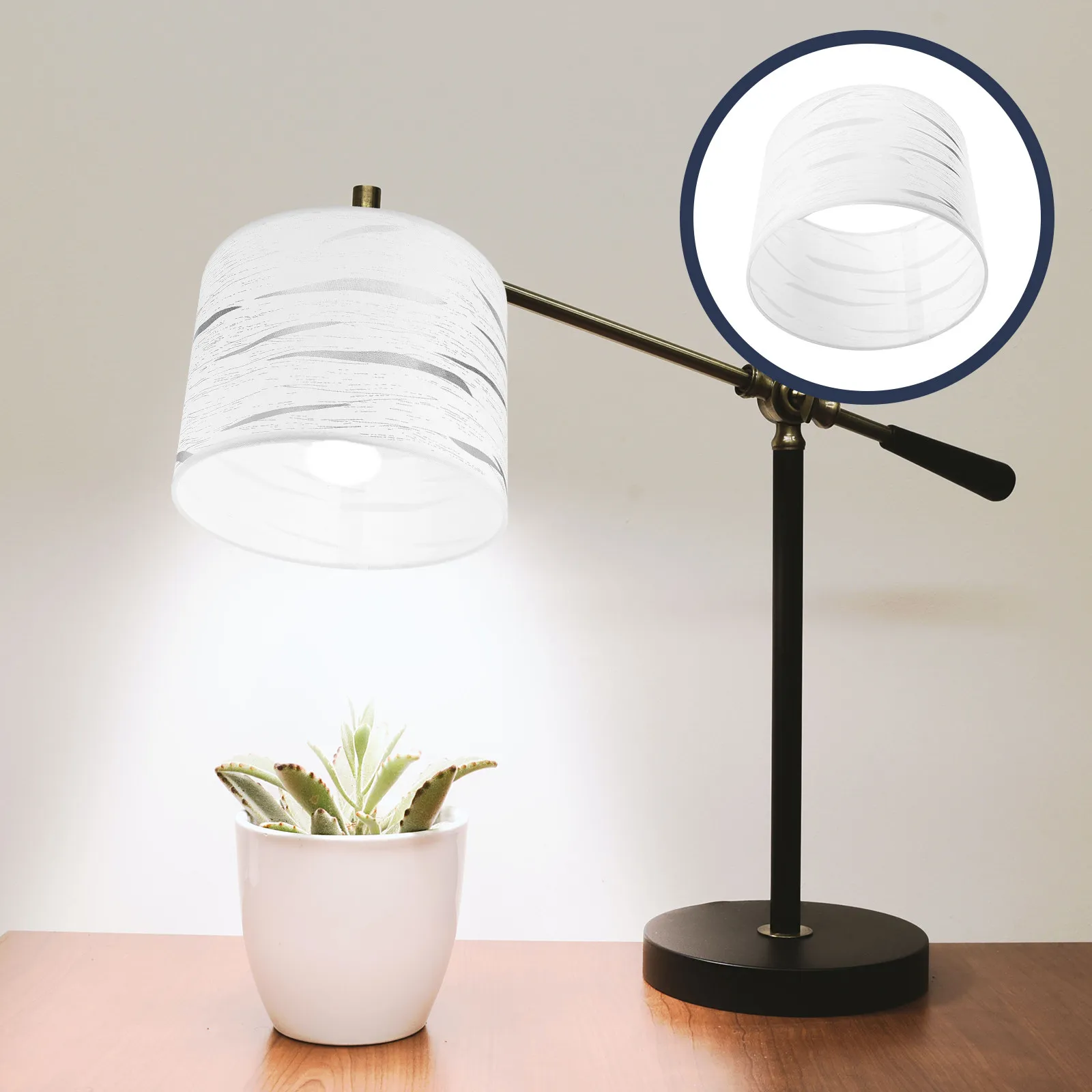 

Простой круглый тканевый абажур: устойчивая конструкция, мягкое освещение для гостиной и спальни, аксессуар для лампы, декоративный тканевый чехол для светильника