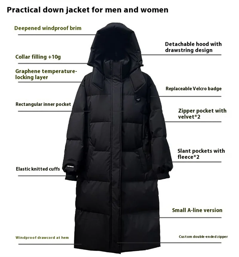 ZAROY 2026 Winter Women Long Parkas Loose Hooded Jackets Warm Thick Windproof Waterproof Padded Coat Casual Ski Outerwear кур