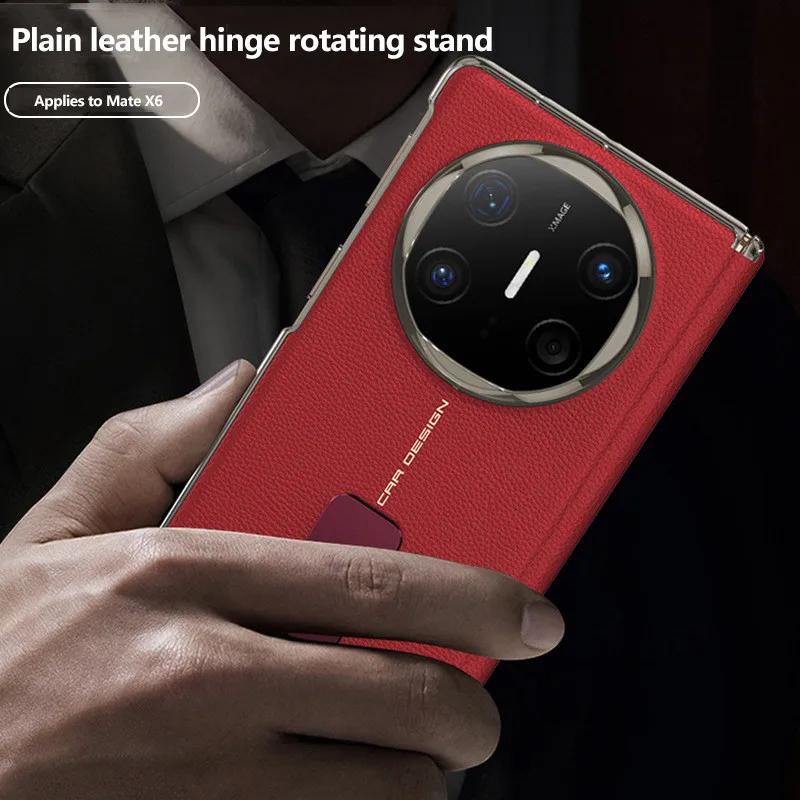 حافظة لهاتف هواوي ميت X6 ميت اكس 6 جلد مطلي بالكهرباء 270 °   غطاء غلاف قابل للطي بحامل دوران