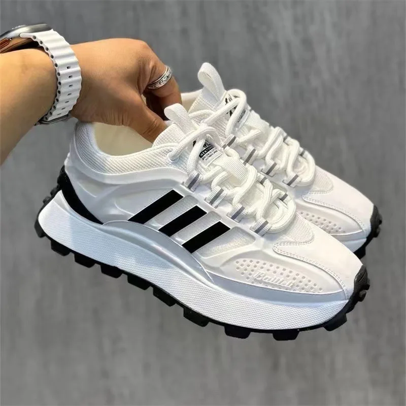 

Chunky Sneaker Men's Breathable Air Mesh Sports Shoes Shock Absorption Running Shoes Platform Vulcanized Shoes