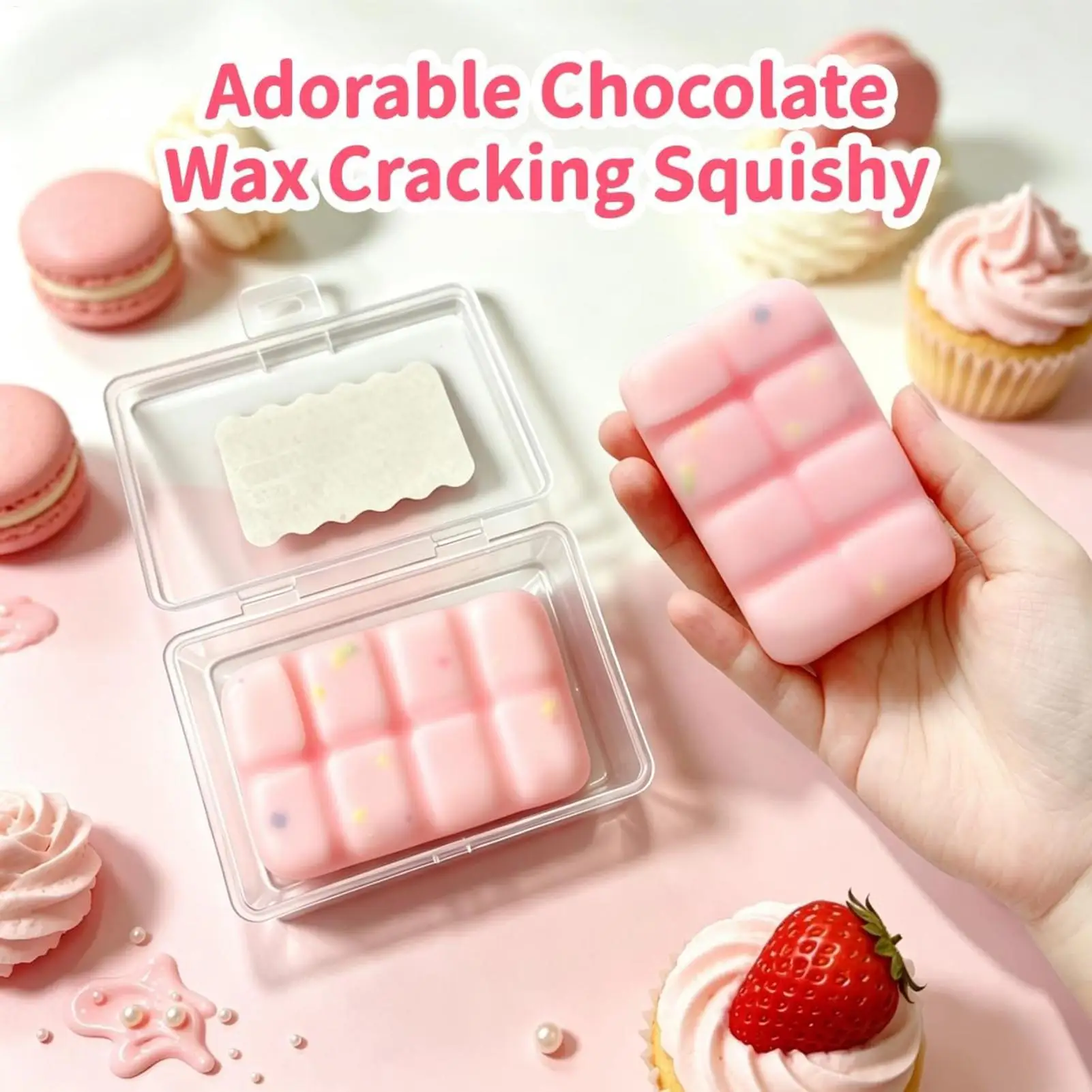 Crispy Clay Filled Chocolate Squishy Fidget Squeeze Toy Crunch Texture Stress Relief Desk Toy For Adults Anti Anxiety Hand Gift