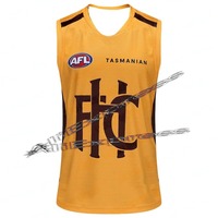 New 2025 AFL Summer Australia Football Hawthorn 2025 Authentic 100 Year Gold Guernsey Oversized Vest For AdultKids Tank Top