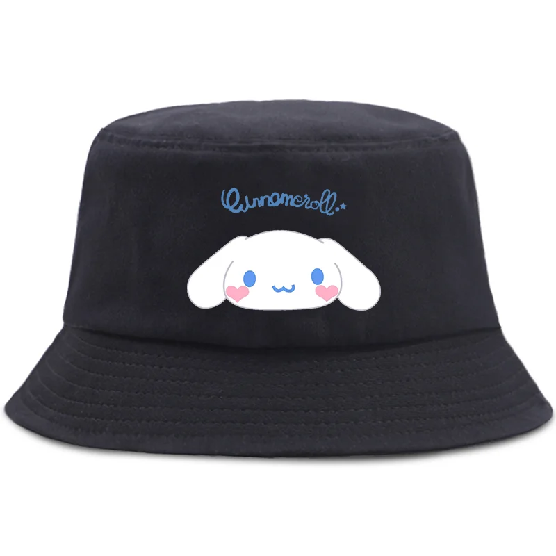 Anime Cinnamoroll Parent-child Bucket Hat Kids Summer Panama Bucket Cap Women Men Hip Hop Harajuku Fisherman Hat