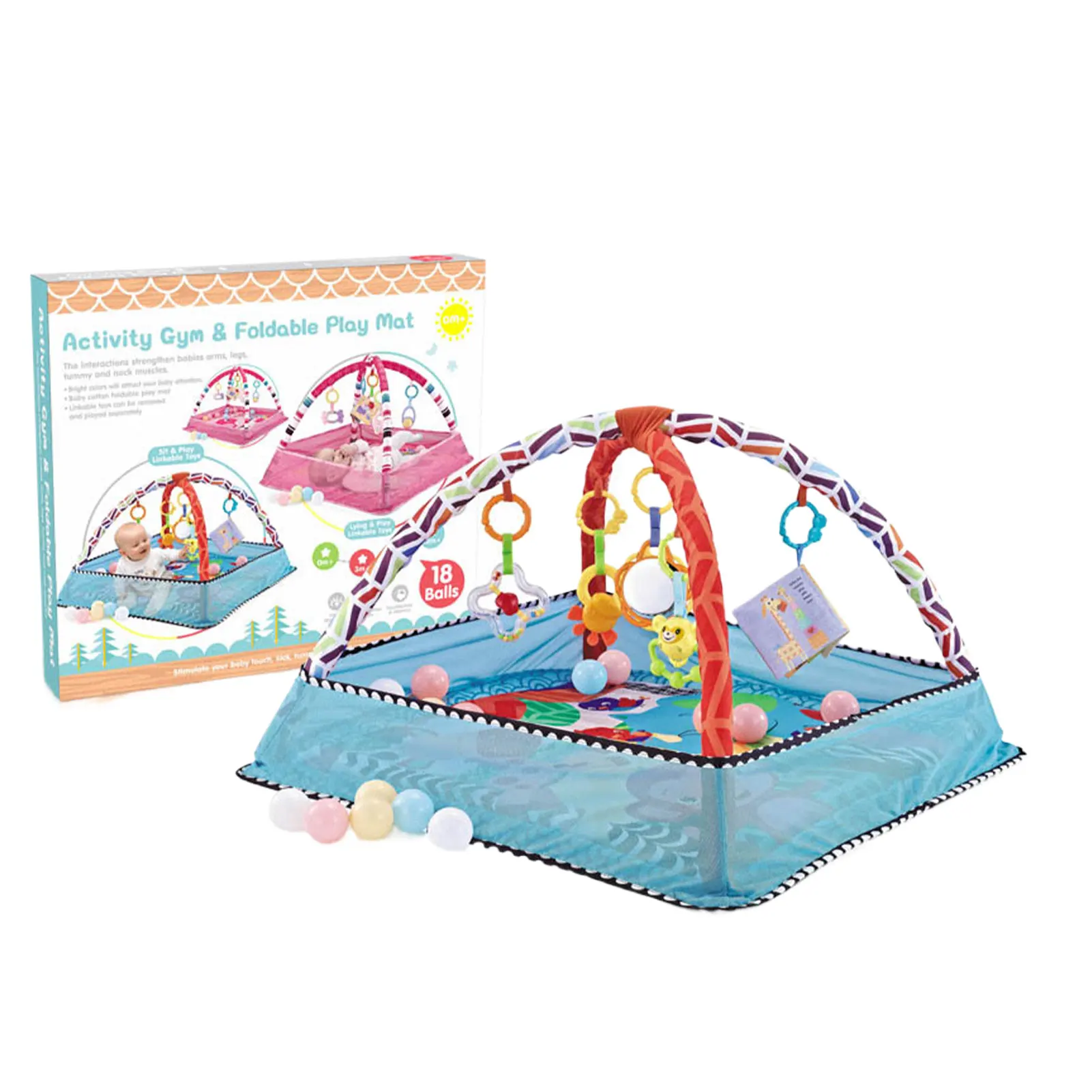 Baby Fitness Frame Kruipende Speelkleed Multifunctionele Hek Vloer Peuter Activiteit Gym Spel Activiteit Deken Verlichting Speelgoed