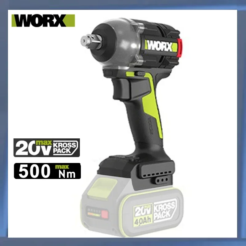 WORX WU289 500Nm 3000rpm 3200ipm Cordless Impact Wrench Brushless Motor Share 20V Green Battery Platform