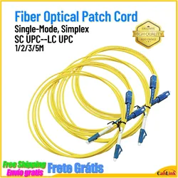 심플렉스 SC UPC-LC UPC 광섬유 패치 코드 케이블, 광섬유 점퍼 케이블, 3.0mm 패치 코드, 1m, 2m, 3m, 5m, 10m, 로트당 10 개