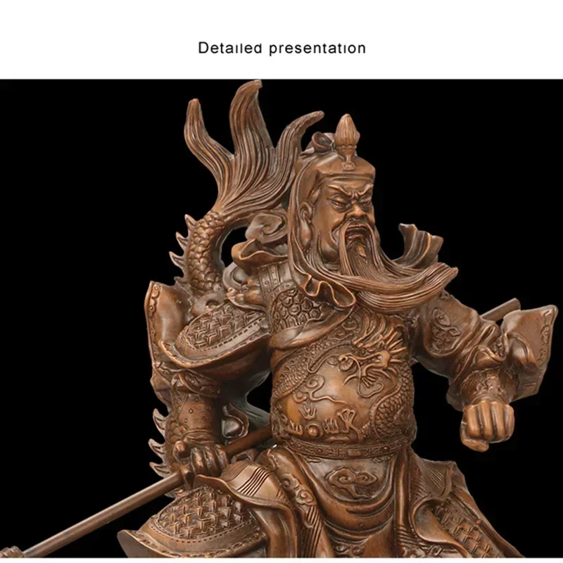 Large size statue of Xianglong Guan Gong， Resin modern art sculpture ，God of Wealth Guan Yu ，Chinese Home decoration accessories