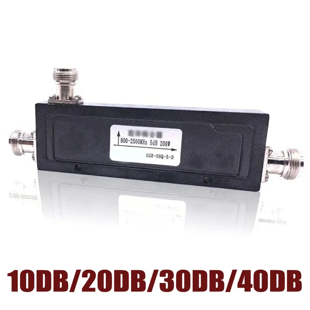 New 10DB-40DB N-type Female RF Coaxial Directional Coupler 800-2500MHz 200W 10dB-40dB Signal Monitoring Adaptive Predistortion