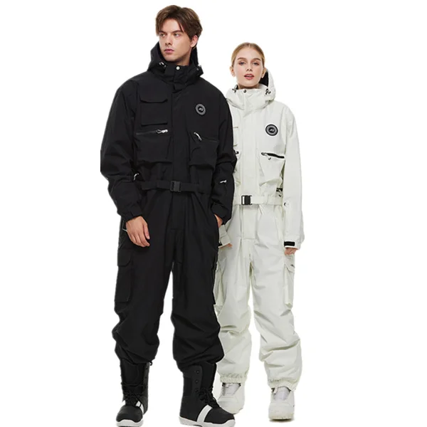 

New Design Winter Outdoor Windproof Waterproof Warm Snowboard Men Women Unisex Loose Ski Jacket Ski Pants Ski Suit One-piece