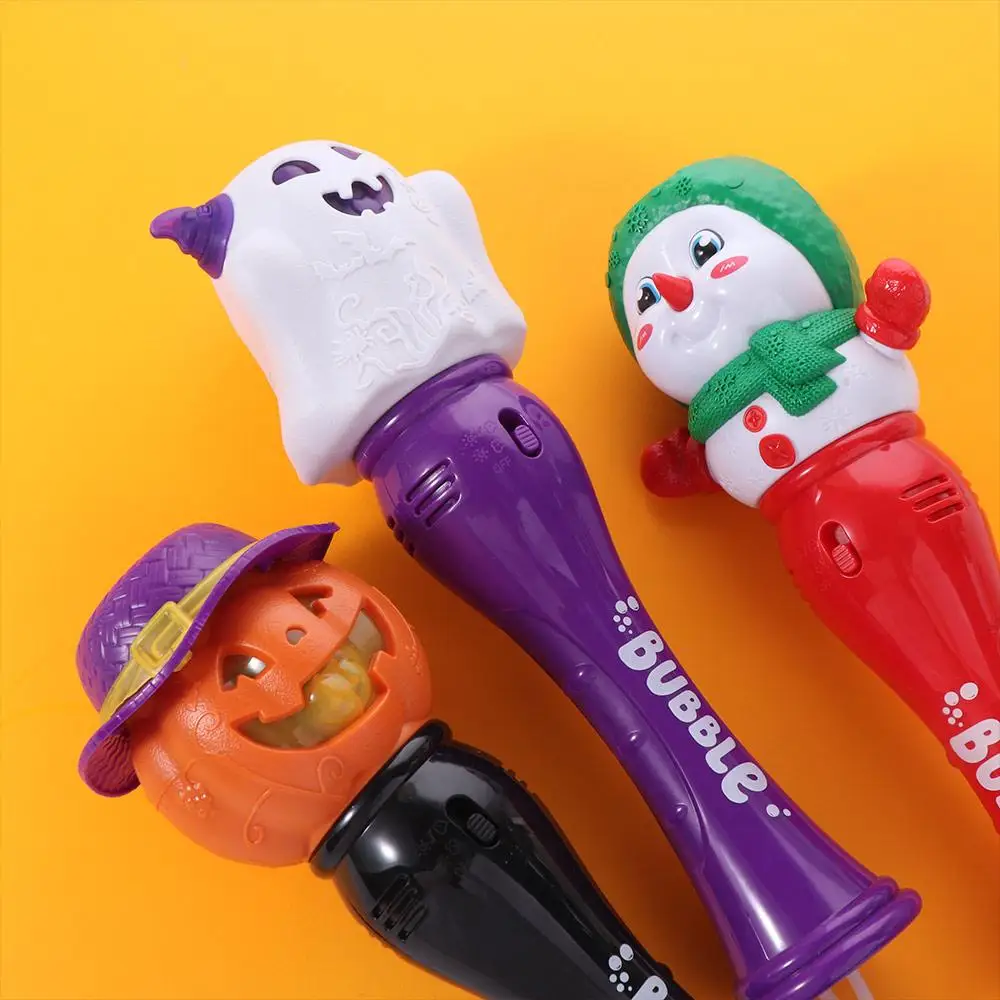 Creative Pumpkin Bubble Machine Light Up Portable Soap Water Launcher Electric Funny Bubble Maker Machine Summer Toys