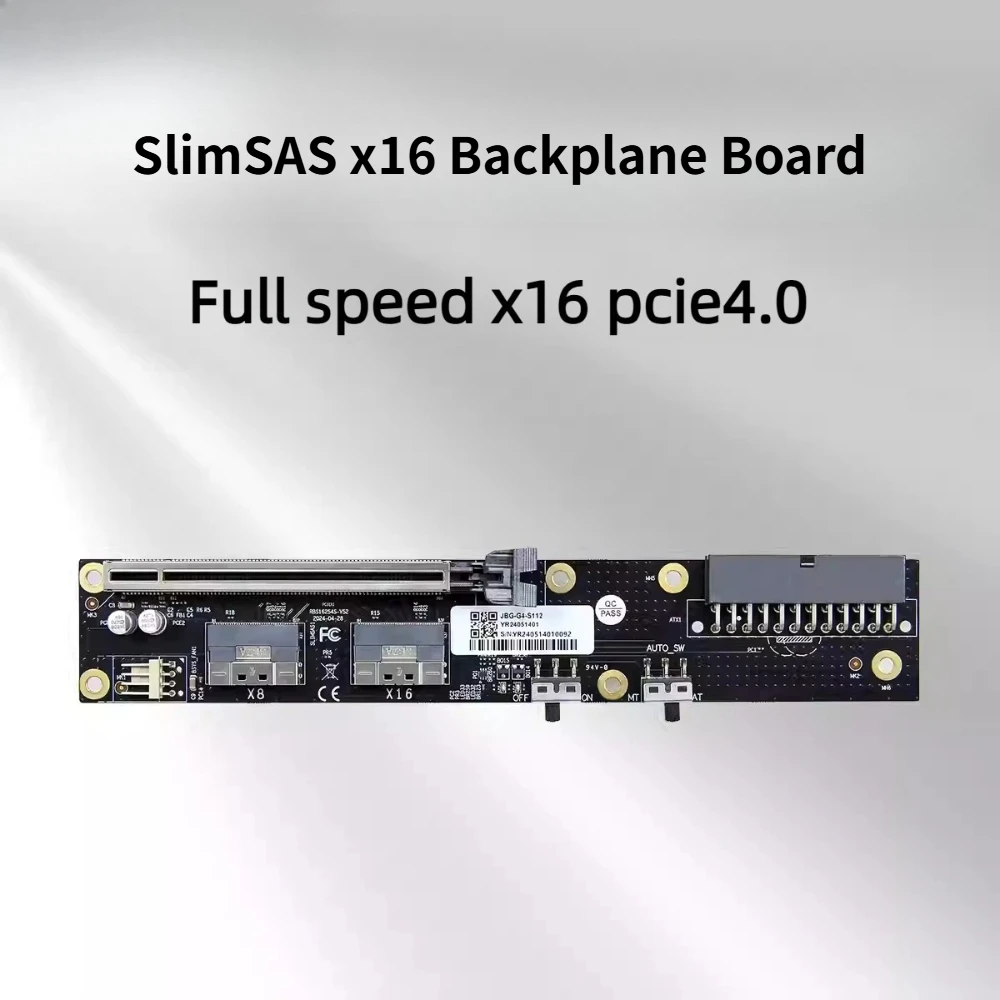 OcuLink SlimSAS PCIe 4.0 X16 EGPU Breakout Board External GPR Dock Bracket Support ATX SFX Power Supply SFF-8611 SFF-8654 Cable