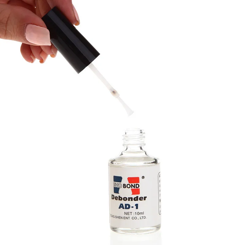Dissolvant de colle spécial pour ongles, 5 bouteilles de 10ml, AD-1 Sol, démontage des Extensions de faux-cils, nettoyeur de colle adhésive, débogage liquide