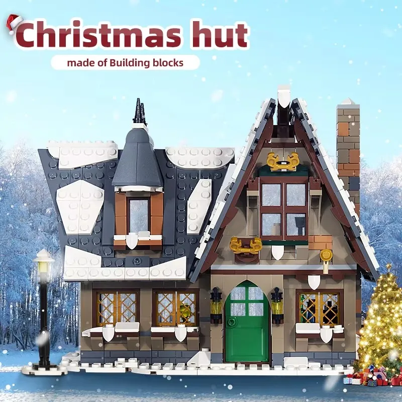 AUF LAGER Form King16049 Technische Weihnachten Hütte Überraschung Winter Urlaub Modell Montage Spielzeug Kinder Weihnachtsgeschenke