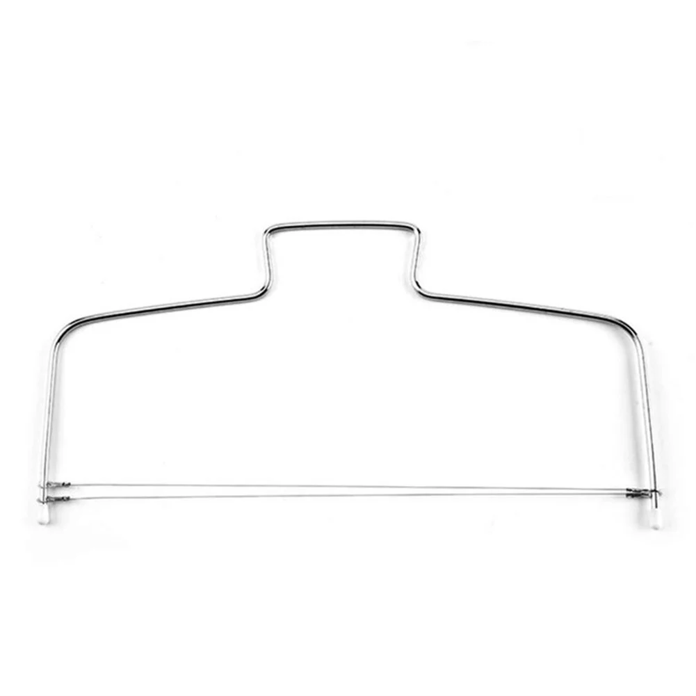 1PC Double Line Cake Cut Slicer Stainless Steel Adjustable Wire Bread Cutter Leveler Double Line Cutting Baking Pastry Tools