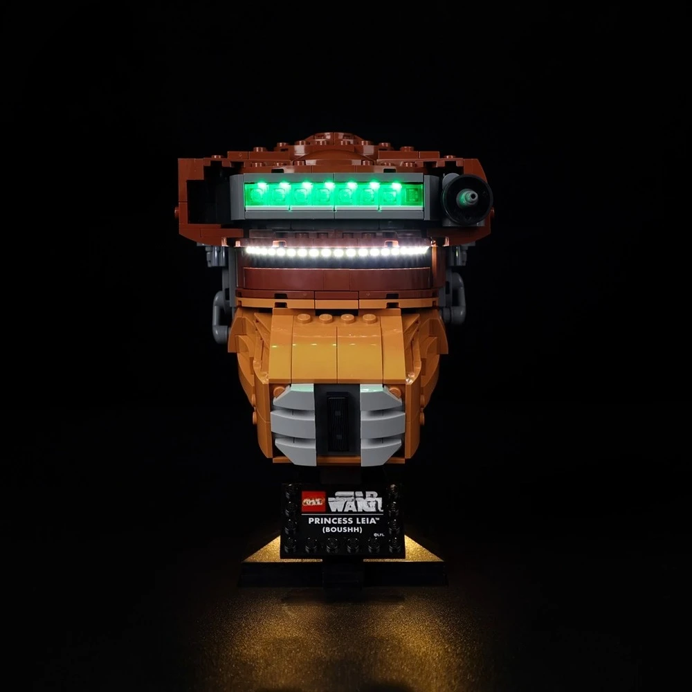 Kein Modell LED-Beleuchtungsset passend für Princess Leia Boushh Helm 75351 (ohne Bausteine)