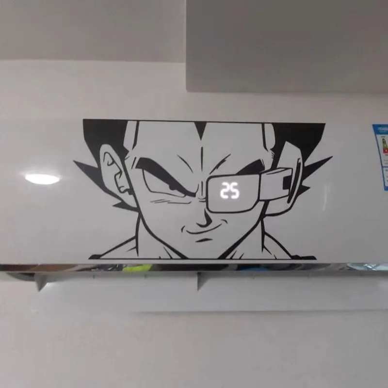 Dragon Ball Son Goku Air Conditioning Sticker Anime Battle Index Cosplay Vegeta IV Waterproof Indoor Air Conditioning Sticker